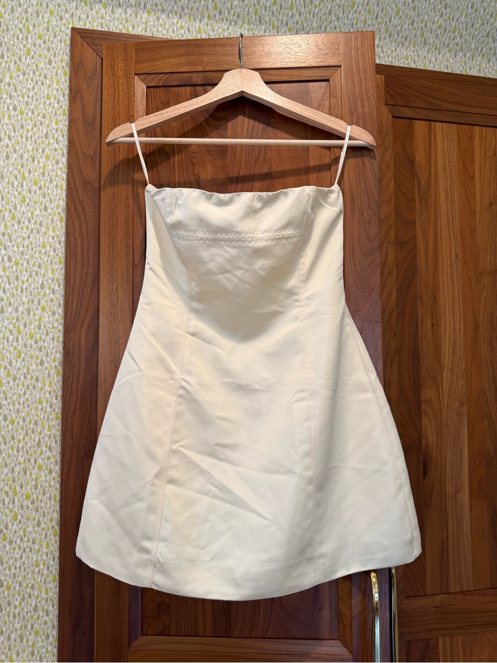 WeWoreWhat Cream Strapless A-Line Mini Dress